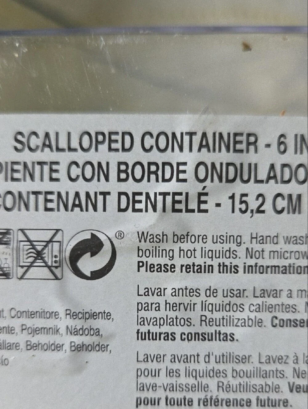 Source Unknown clear plastic
